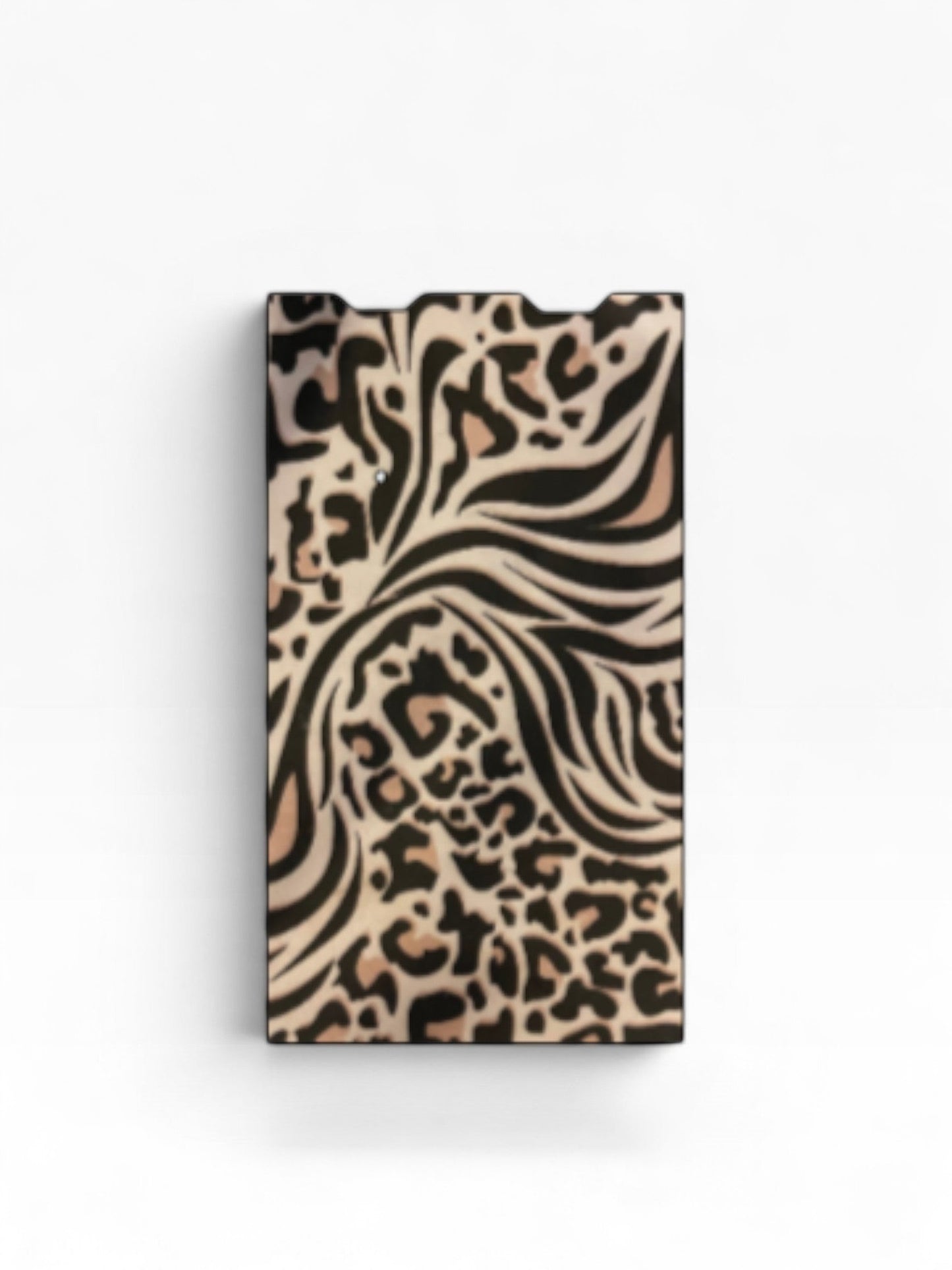 Cloud Skinz waterproof vinyl decal for Juul vape featuring a stylish black and tan leopard print pattern