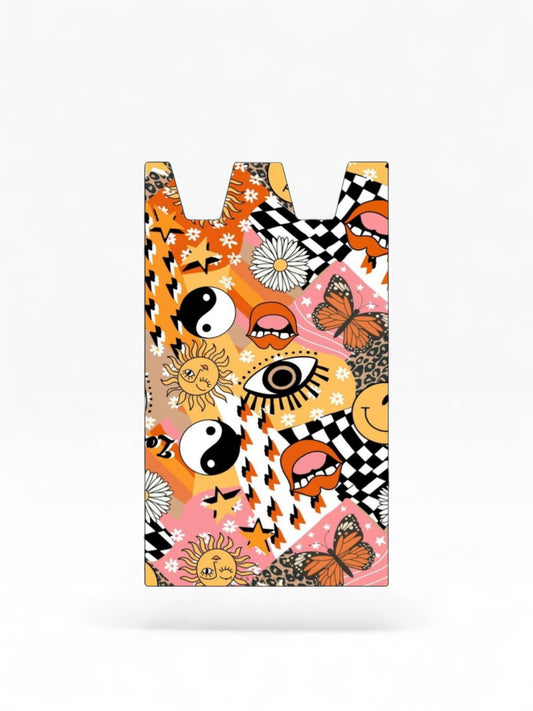Cloud Skinz waterproof Stiiizy wrap featuring a vibrant collage of y2k aesthetic icons like butterflies and smiley faces