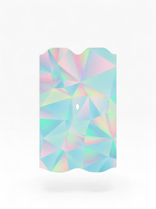 Cloud Skinz waterproof holographic geometric decal for Vuse Alto vape device with iridescent triangle pattern