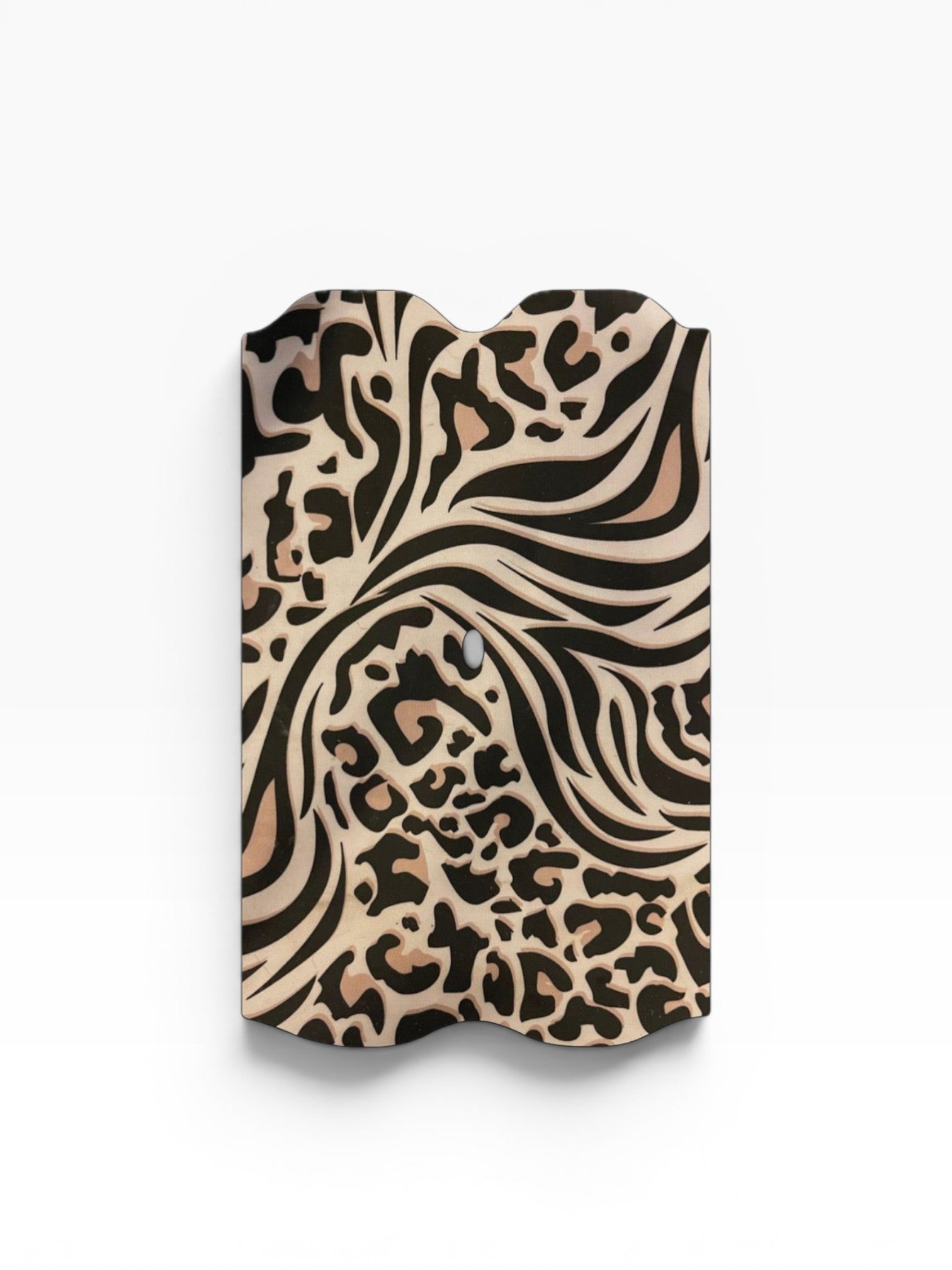 Cloud Skinz waterproof Vuse Alto decal featuring a stylish black and tan leopard print pattern.