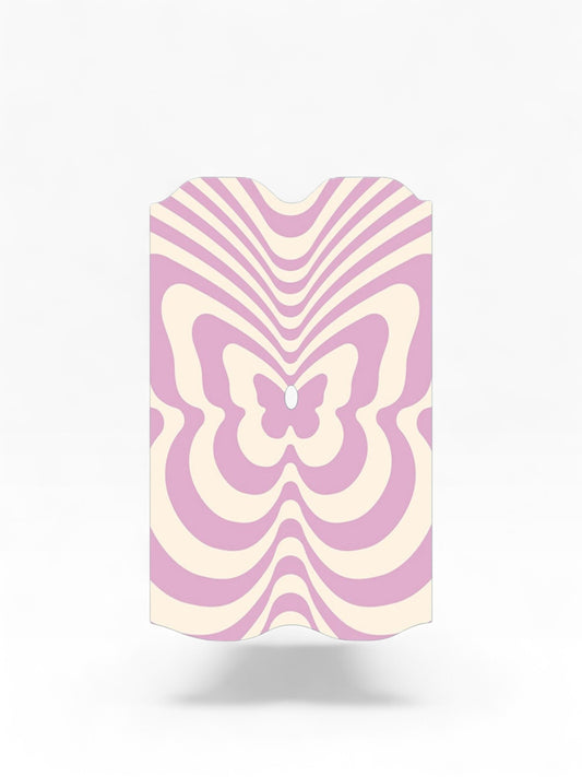 Cloud Skinz waterproof Vuse Alto decal featuring a pink and cream psychedelic butterfly pattern