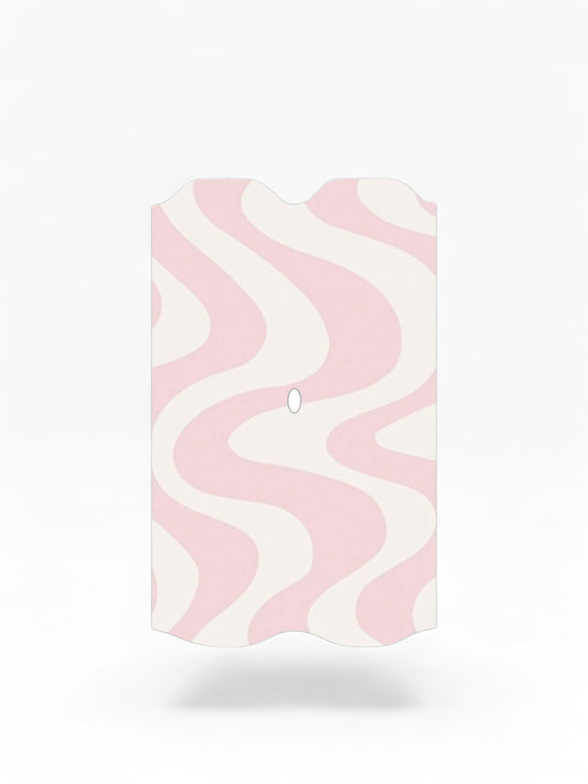 Cloud Skinz waterproof decal for Vuse Alto featuring a pink and white wavy aesthetic pattern