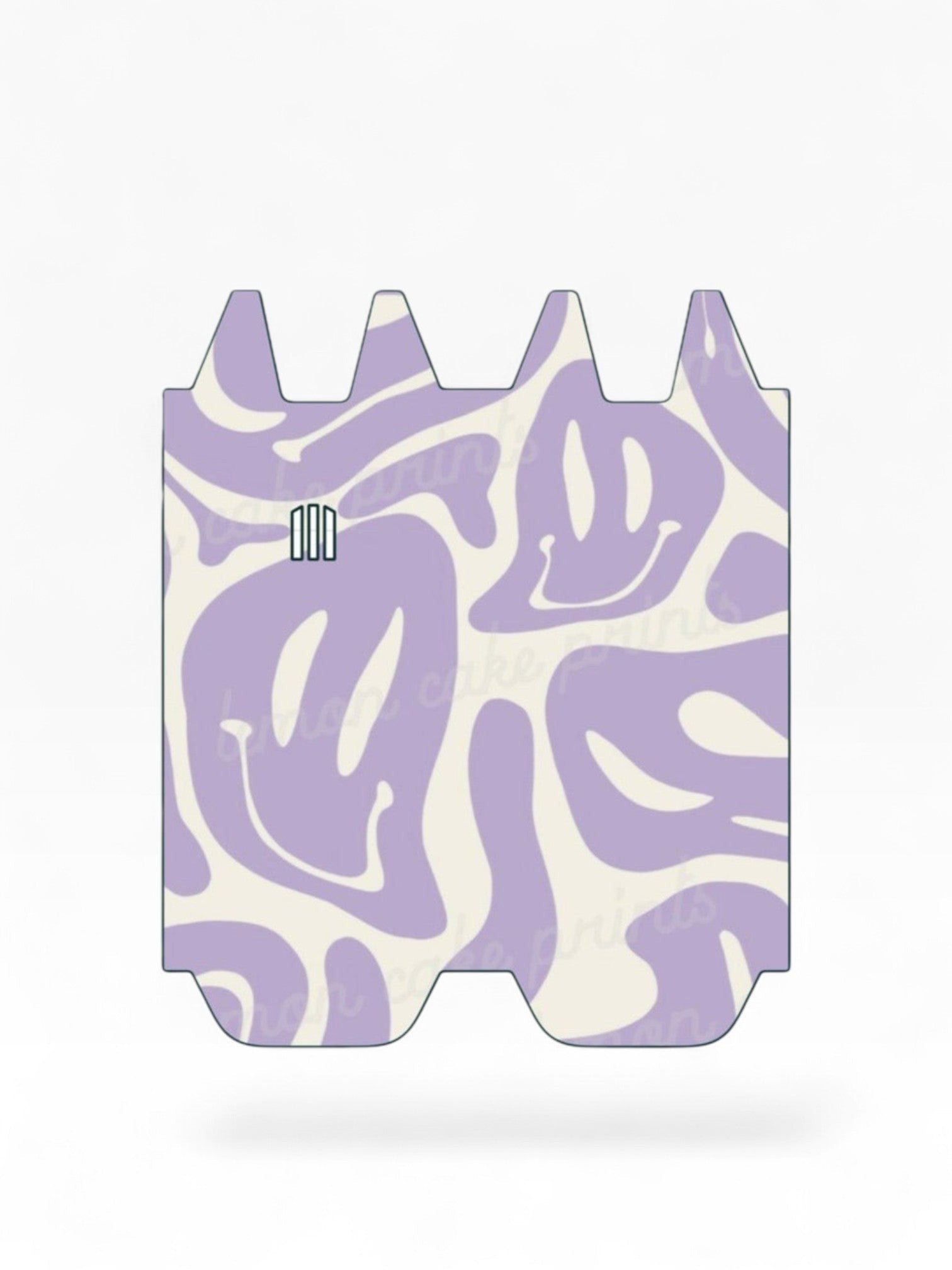 Cloud Skinz custom vinyl decal wrap for STIIIZY Biiig featuring a purple and cream groovy happy  face pattern
