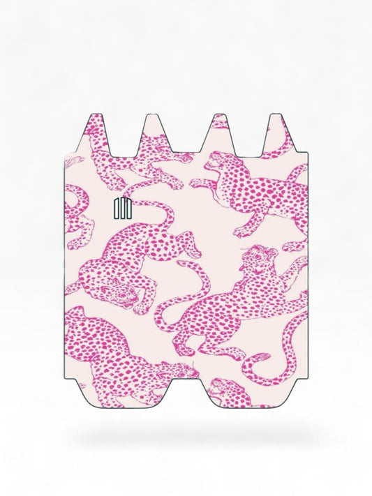 Cloud Skinz vinyl decal wrap for STIIIZY Biiig featuring a pink leopard print pattern on a light background