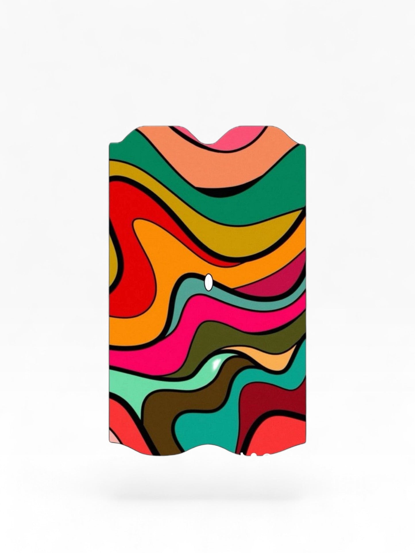 Cloud Skinz waterproof decal for Vuse Alto featuring a vibrant, multi-colored abstract wavy pattern.