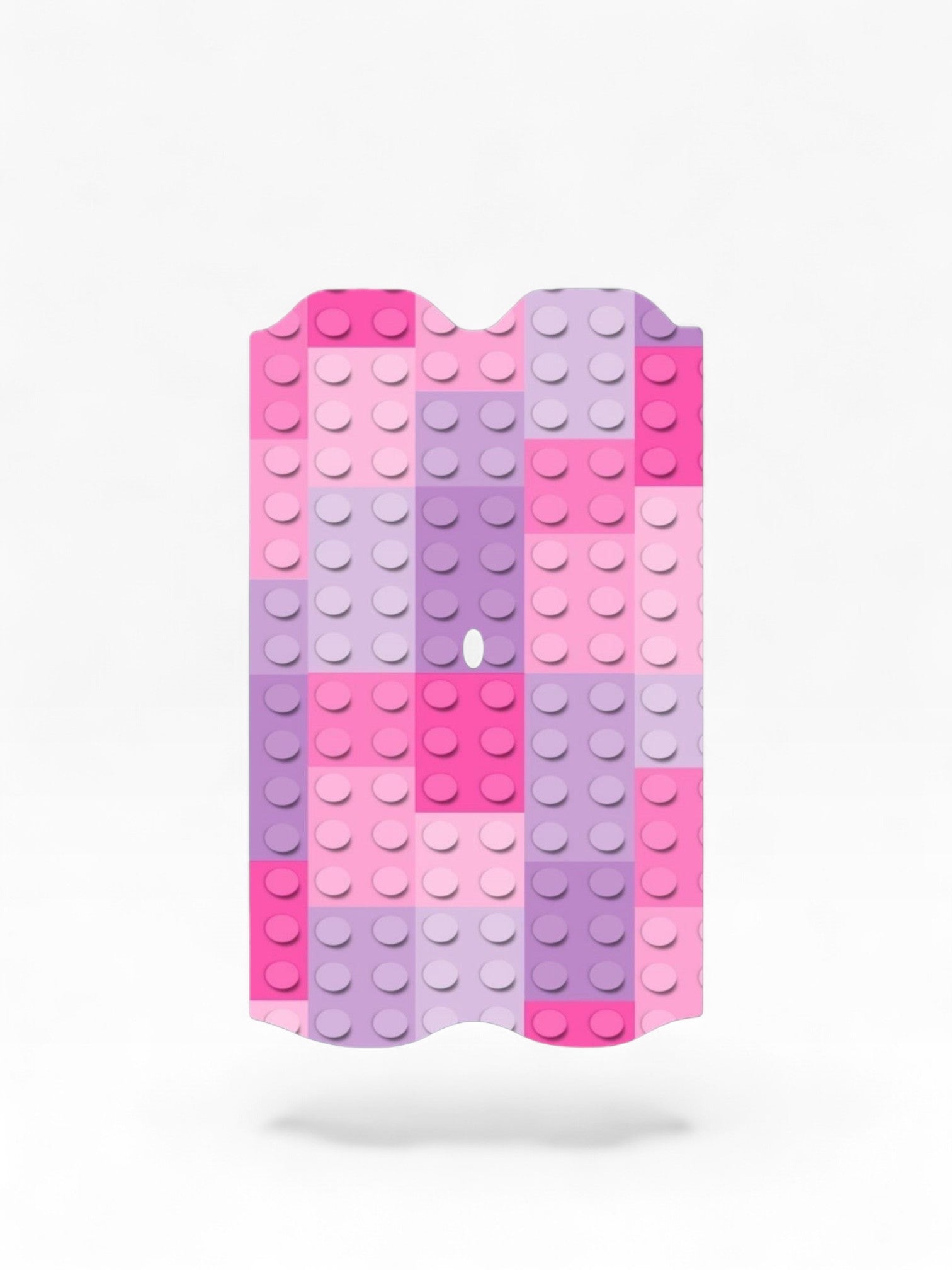 Cloud Skinz waterproof Vuse Alto decal featuring a pink and purple interlocking building block pattern.