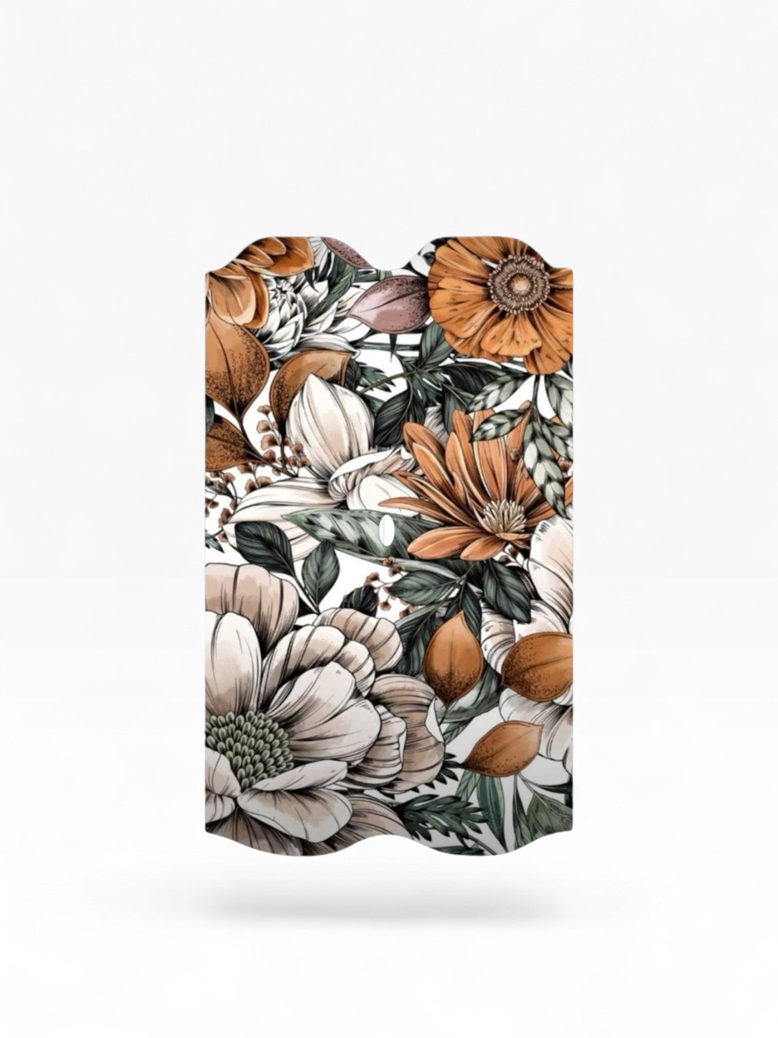 Cloud Skinz waterproof decal for Vuse Alto featuring a detailed orange and green floral botanical print