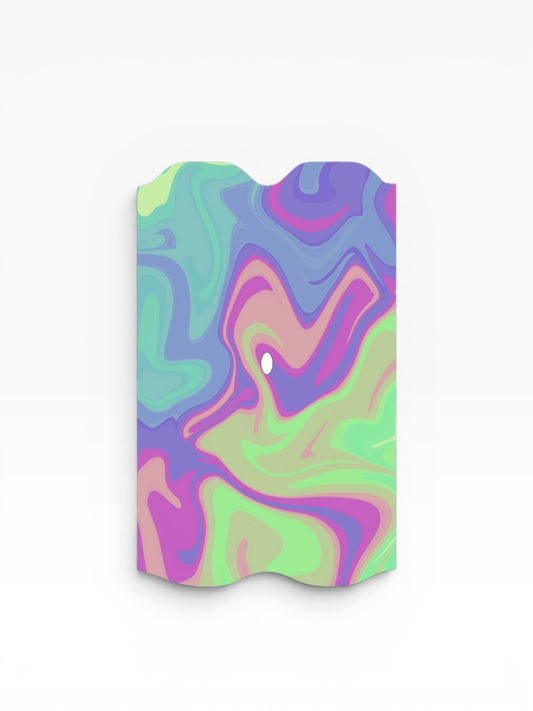 Cloud Skinz waterproof Vuse Alto decal featuring a vibrant multi-colored marble swirl pattern