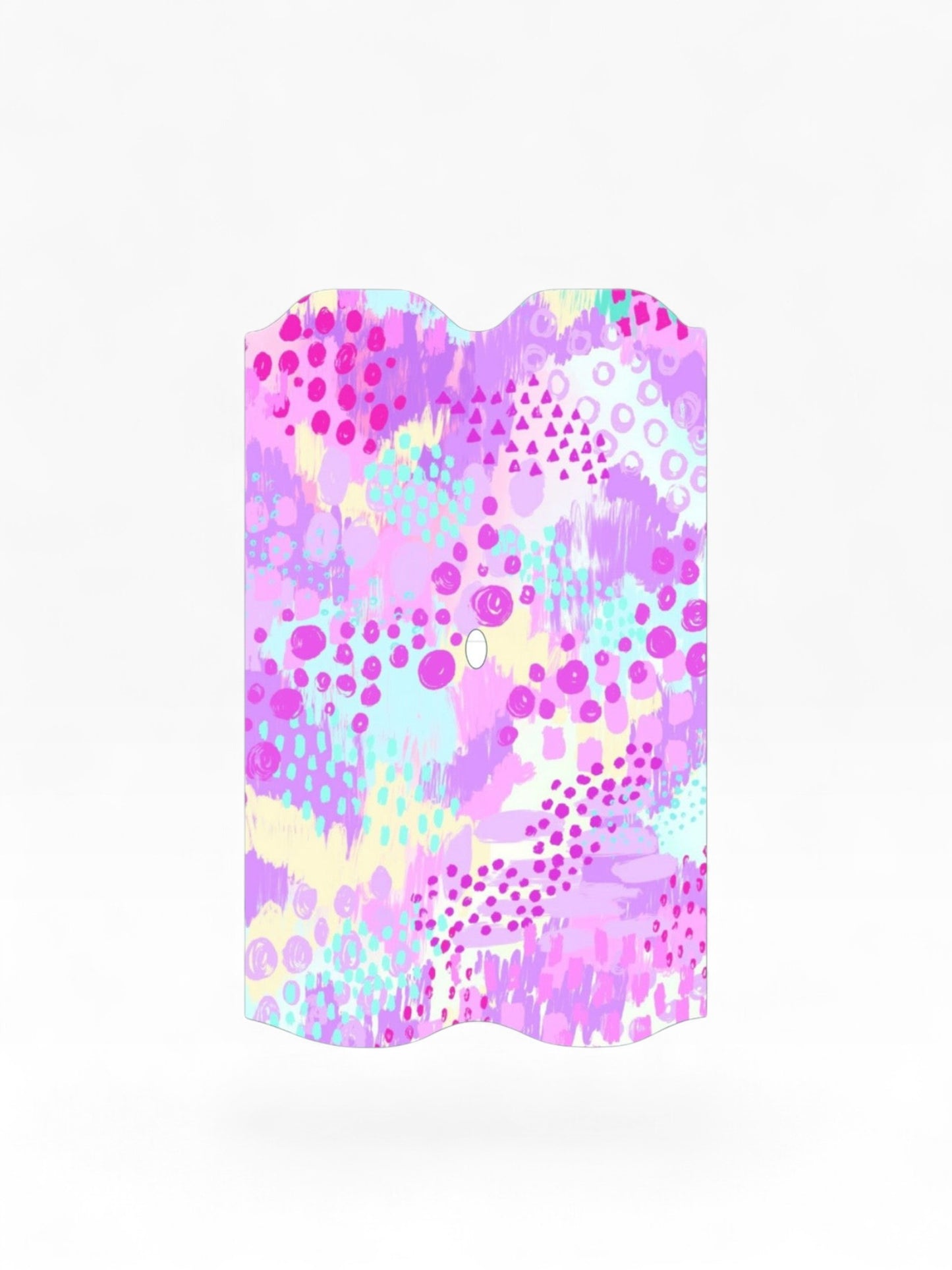 Cloud Skinz waterproof decal for Vuse Alto featuring a vibrant pink and purple abstract brushstroke pattern.