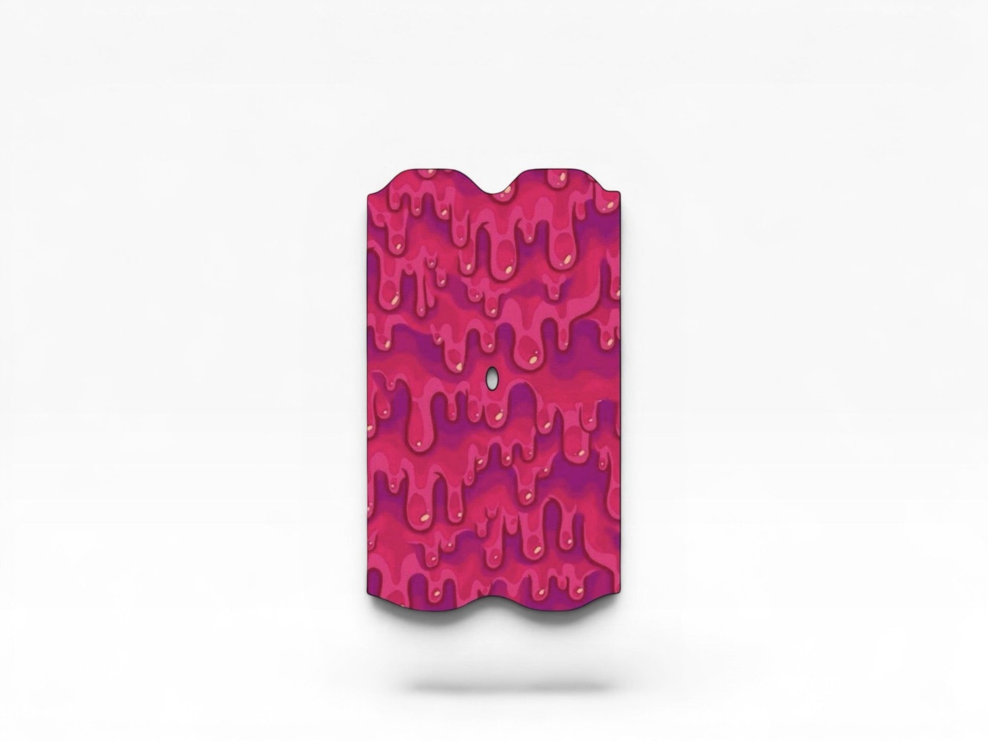 Cloud Skinz waterproof Vuse Alto decal featuring a pink and purple slime drip pattern on a white background.
