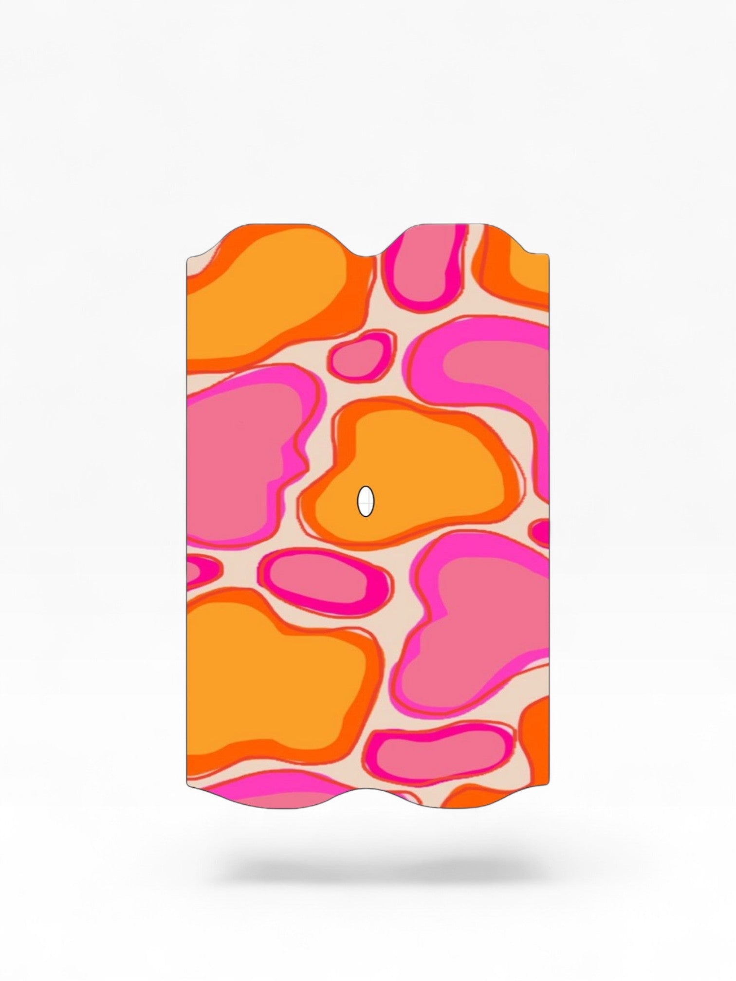 Cloud Skinz waterproof Vuse Alto decal featuring a vibrant orange and pink retro abstract pattern