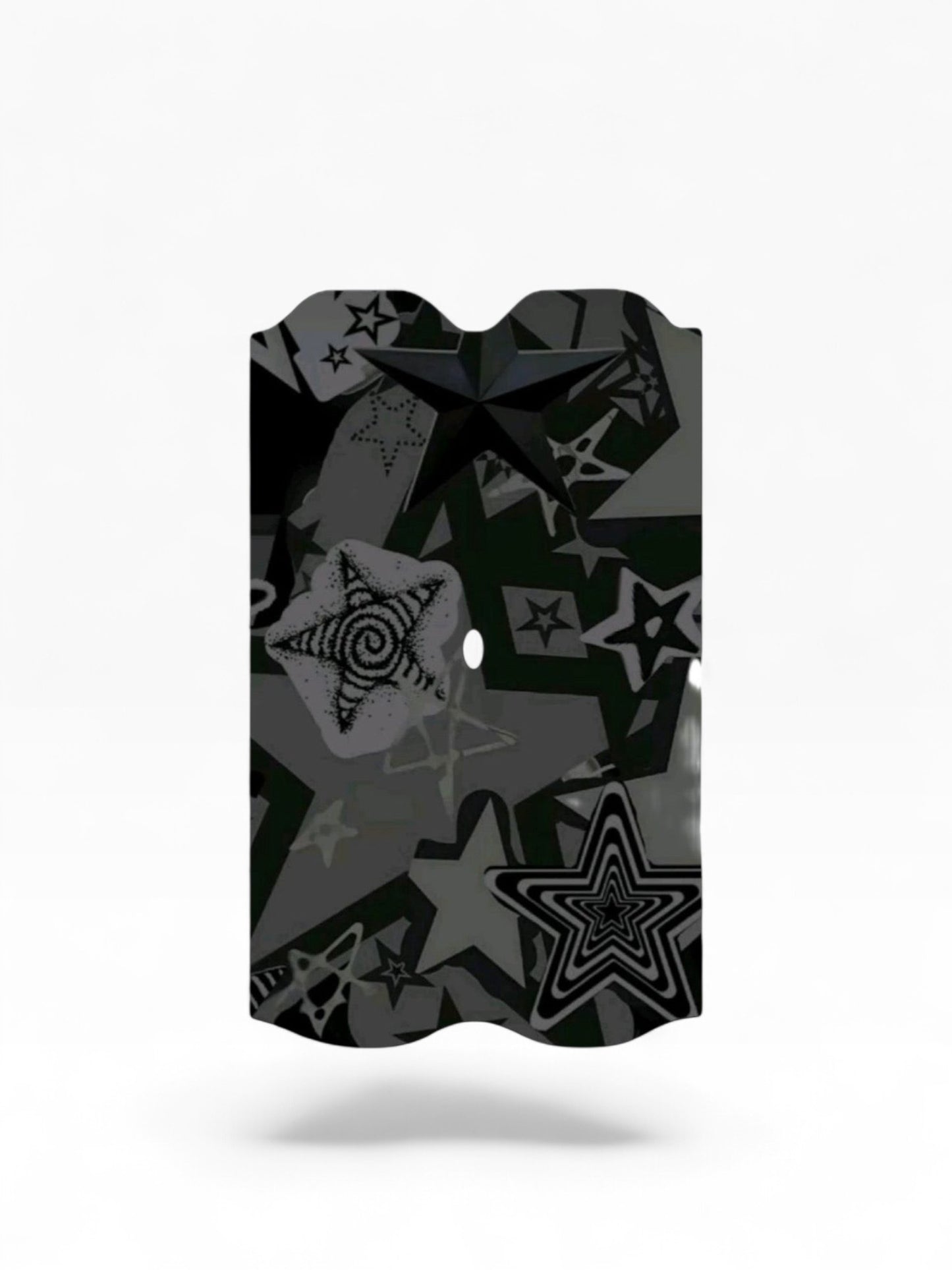 Cloud Skinz waterproof Vuse Alto decal featuring a black and grey star pattern for protective device customization.