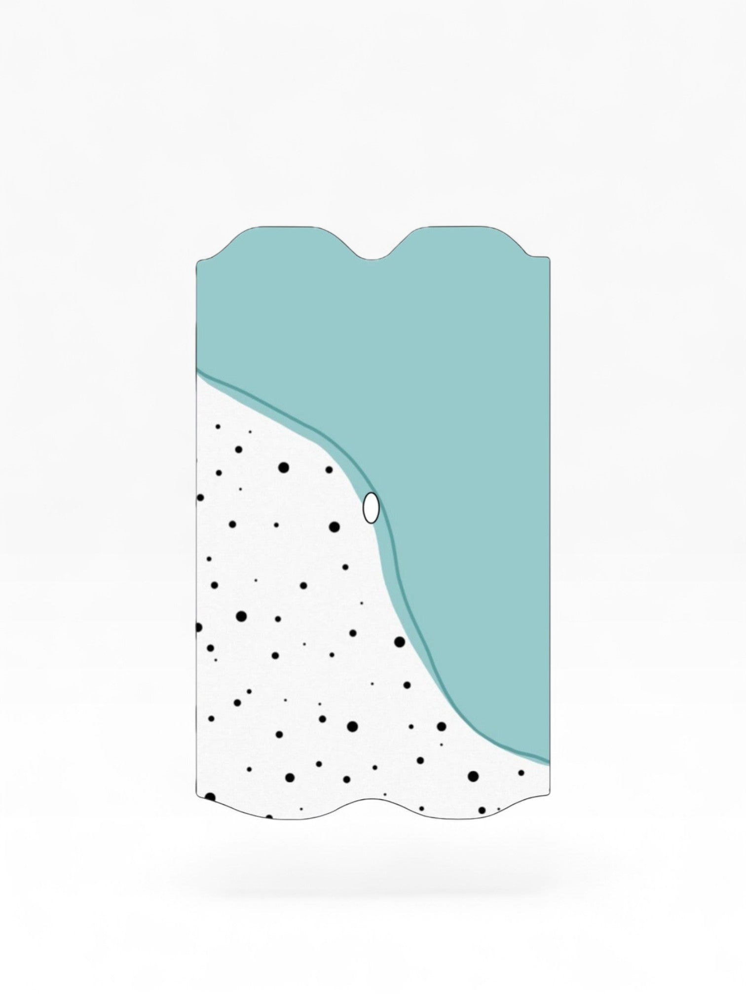 Cloud Skinz waterproof decal for Vuse Alto featuring a teal and white speckled terrazzo design.