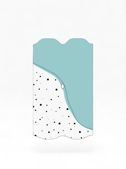 Cloud Skinz waterproof decal for Vuse Alto featuring a teal and white speckled terrazzo design.