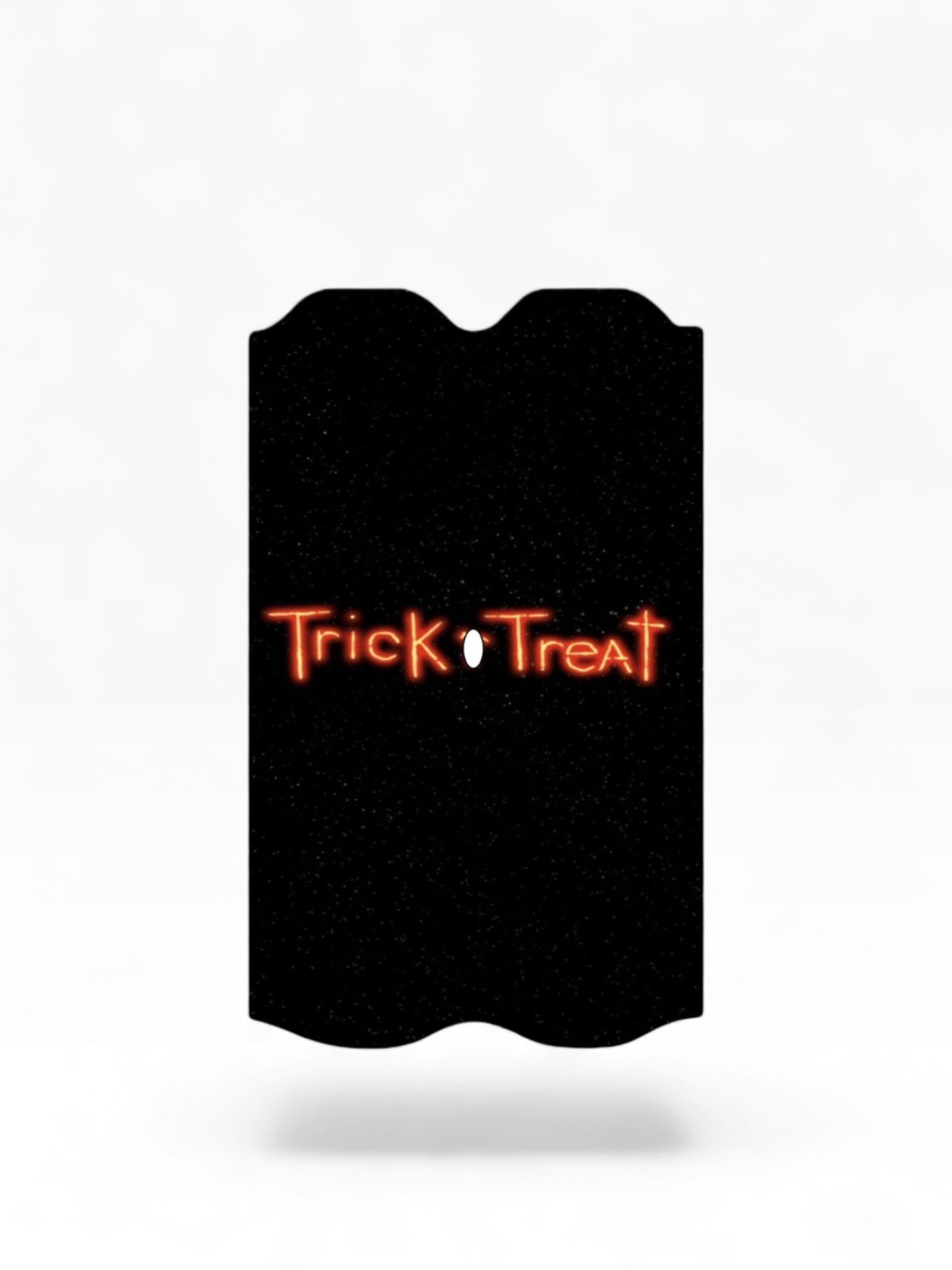 Cloud Skinz waterproof Vuse Alto decal featuring a black starry background with orange Trick or Treat text