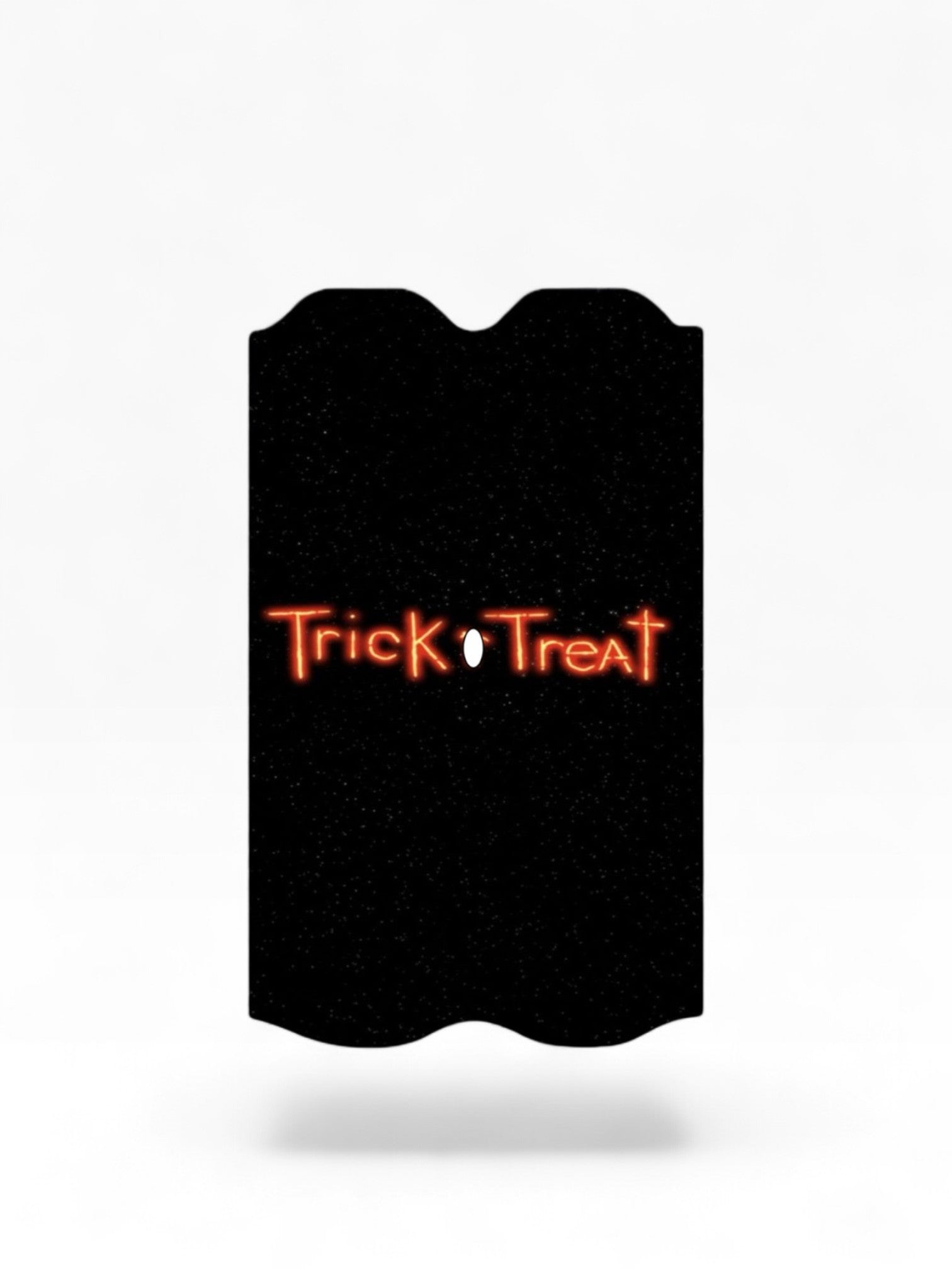 Cloud Skinz waterproof Vuse Alto decal featuring a black starry background with orange Trick or Treat text