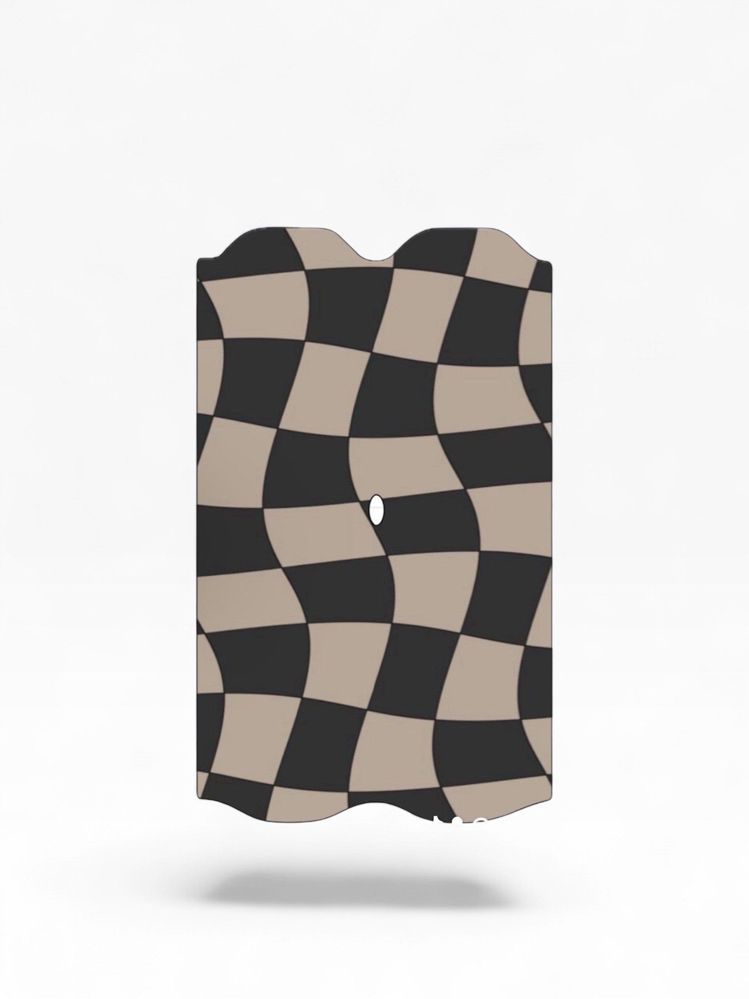 Cloud Skinz waterproof Vuse Alto decal featuring a beige and black wavy checkerboard pattern for device protection.
