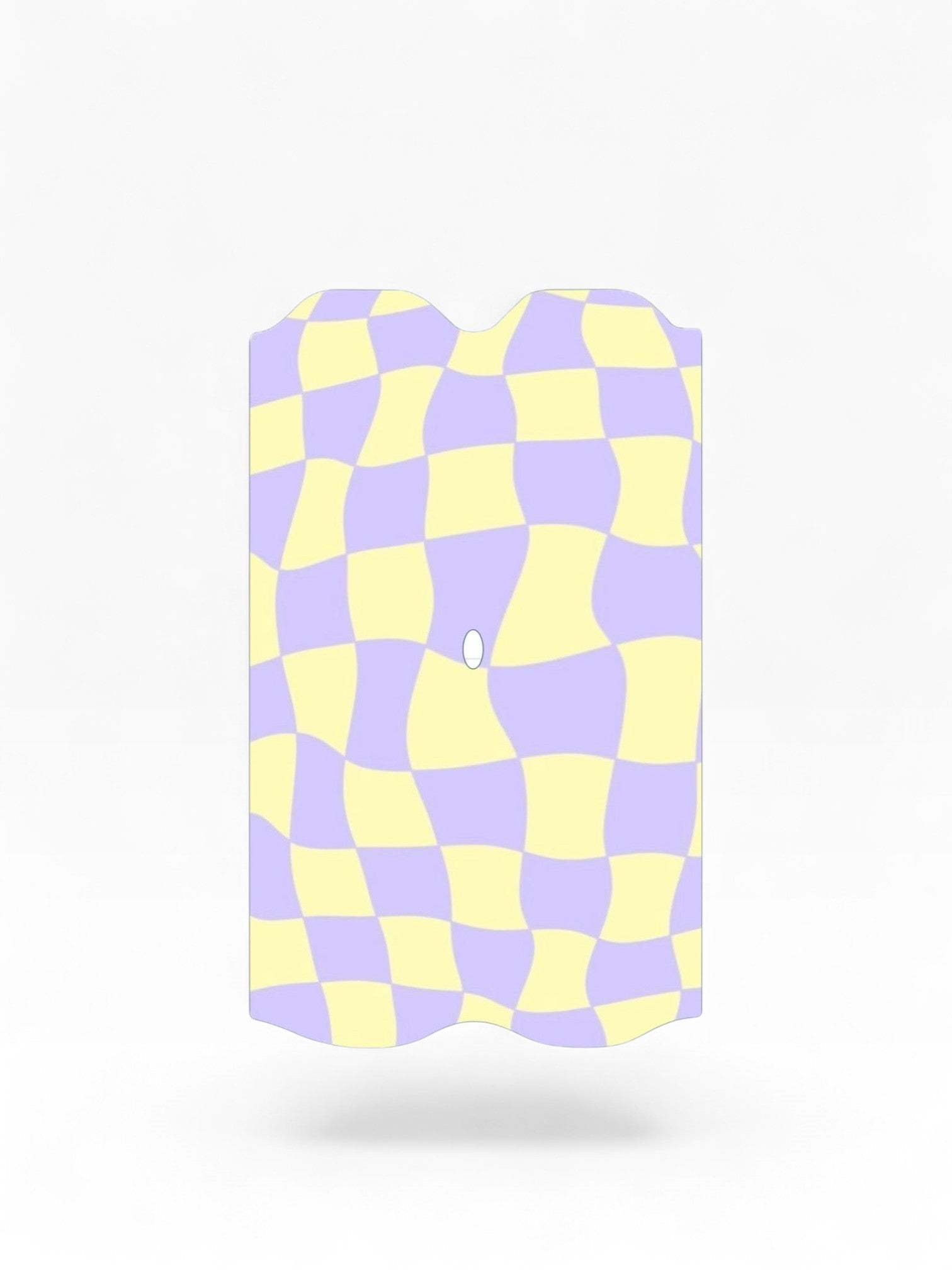 Cloud Skinz waterproof Vuse Alto decal featuring a wavy pastel yellow and lavender checkerboard pattern