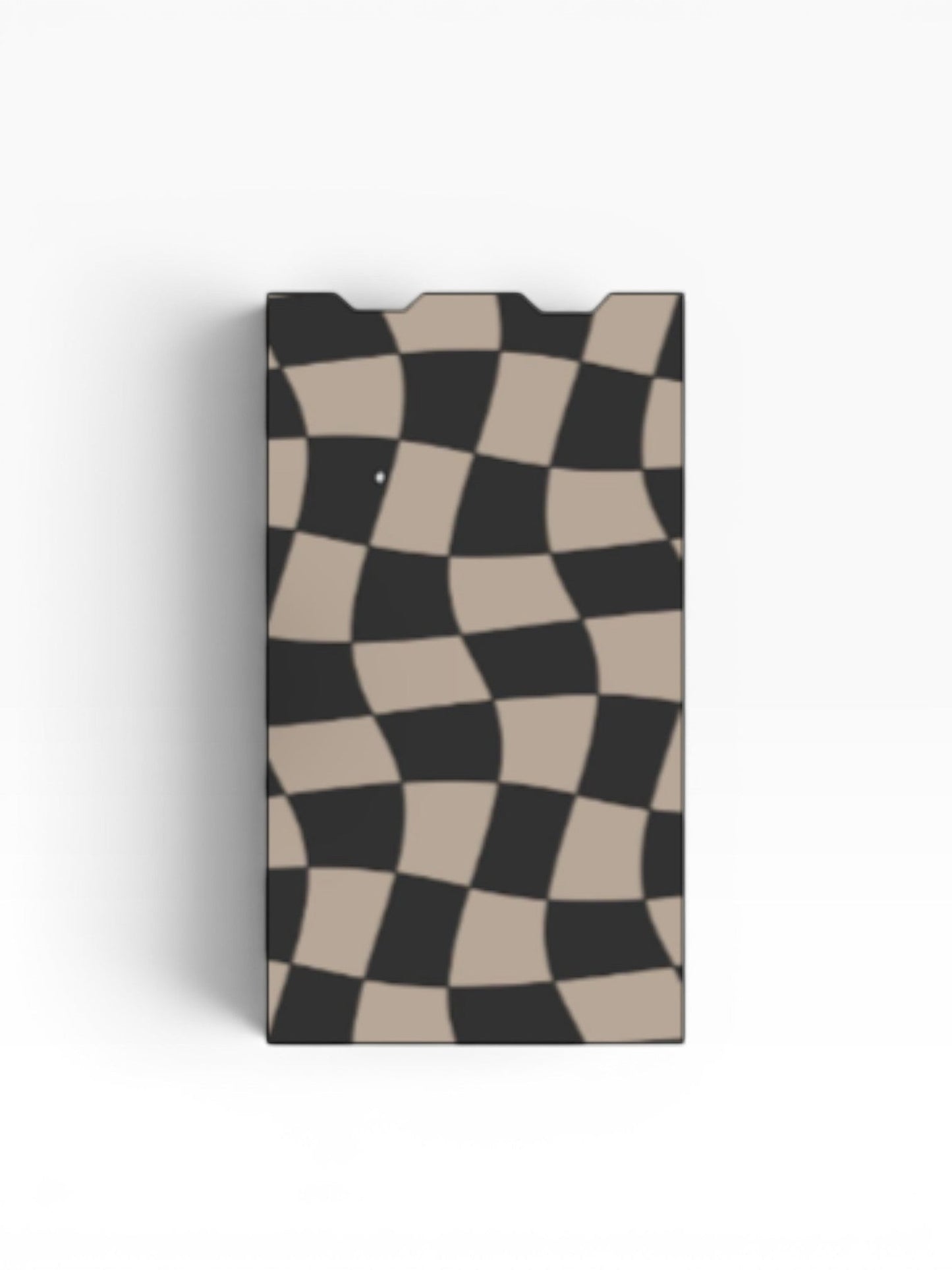 Cloud Skinz waterproof vinyl Juul vape decal featuring a black and beige wavy checkered pattern