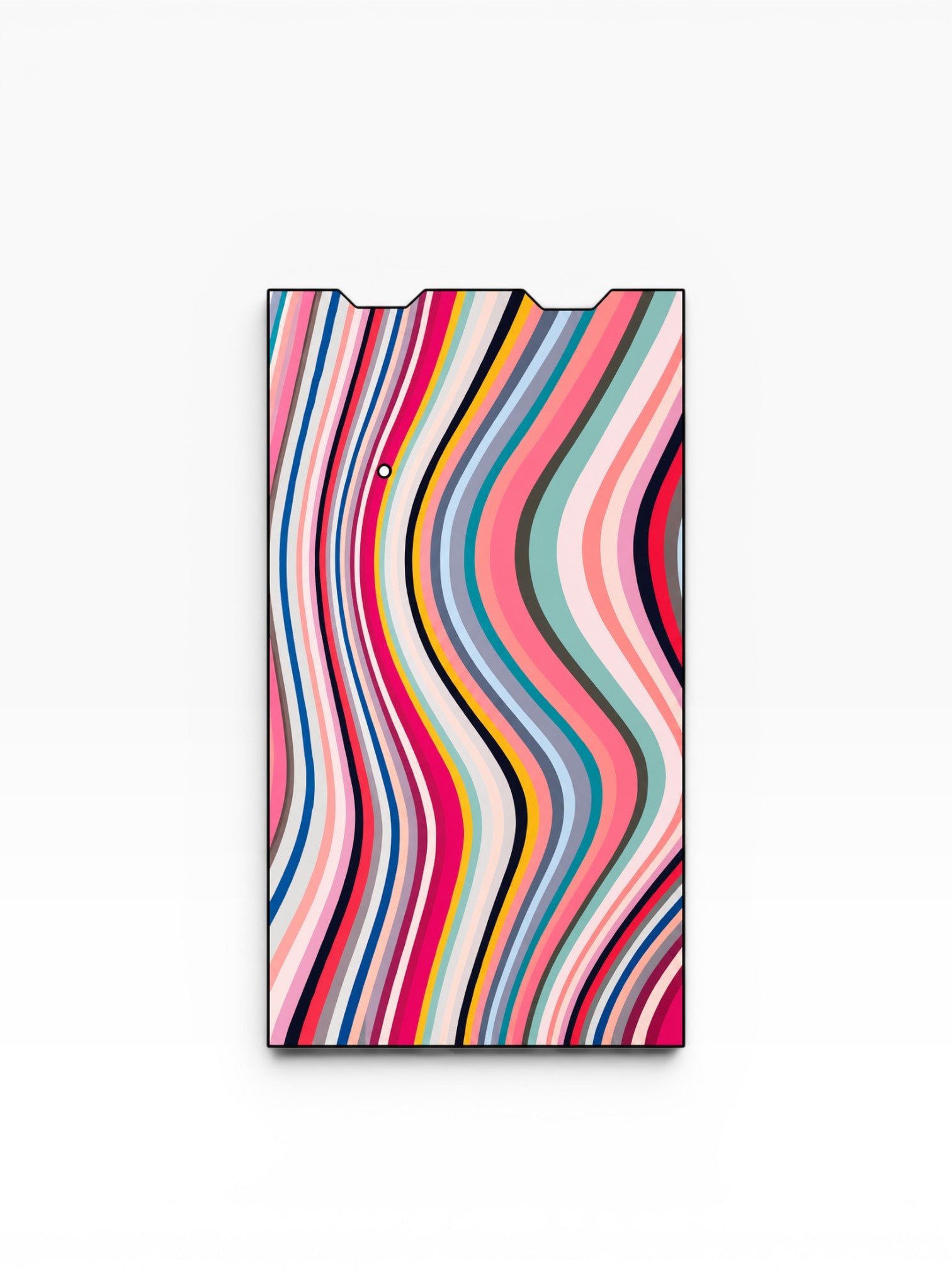 Cloud Skinz waterproof vinyl decal for Juul vape featuring a vibrant multi-colored wavy striped pattern