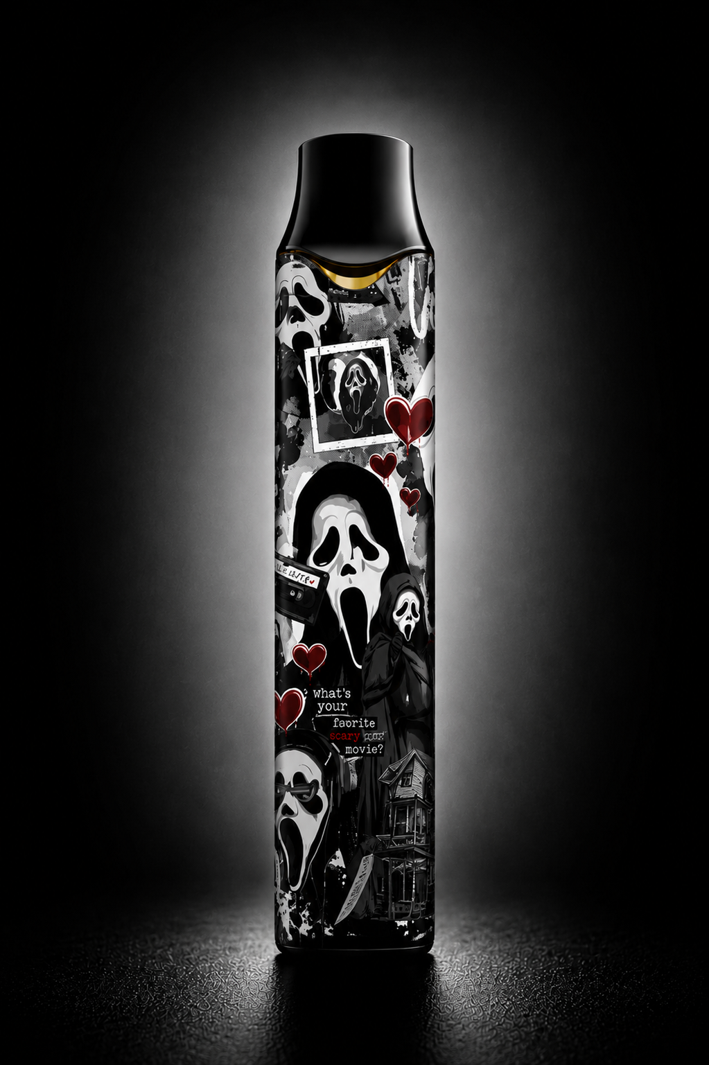 Horror Mask Wrap-Compatible with Vuse Alto-Premium Vinyl Skin- Halloween Aesthetic